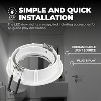 Ledvion Dimbare LED inbouwspot Wit - Amsterdam - 3W - 2700K - ø82mm