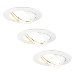 Ledvion Dimbare LED inbouwspots Wit - Amsterdam - 5W - 2700K - ø82mm - 3 pack Dimbare LED inbouwspots Wit - Amsterdam - 5W - 2700K - ø82mm - 3 pack