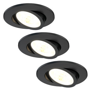 Ledvion Dimbare LED Inbouwspot - IP65 - 7W - CCT - ø90mm - 5 Jaar Garantie - 3 pack Dimbare LED Inbouwspot - IP65 - 7W - CCT - ø90mm - 5 Jaar Garantie - 3 pack