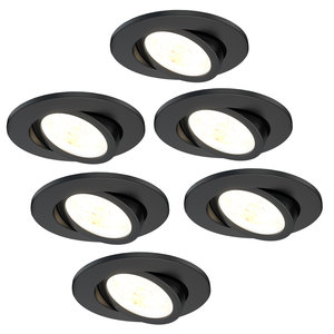 Ledvion Dimbare LED Inbouwspot - IP65 - 7W - CCT - ø90mm - 5 Jaar Garantie - 6 pack Dimbare LED Inbouwspot - IP65 - 7W - CCT - ø90mm - 5 Jaar Garantie - 6 pack