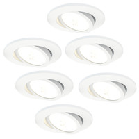 Ledvion Dimbare LED Inbouwspot - IP65 - 7W - CCT - ø90mm - 5 Jaar Garantie - 6 pack