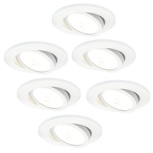 Ledvion Dimbare LED Inbouwspot - IP65 - 7W - CCT - ø90mm - 5 Jaar Garantie - 6 pack Dimbare LED Inbouwspot - IP65 - 7W - CCT - ø90mm - 5 Jaar Garantie - 6 pack
