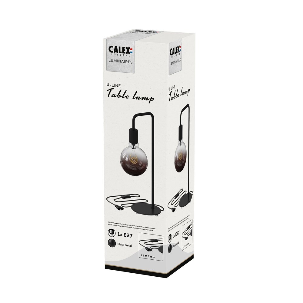 Calex Calex Industriële Tafellamp - Zwart - E27 Fitting
