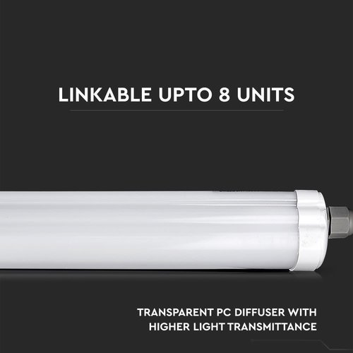 V-TAC LED Armaturen IP65 - 120 cm - 36W - 2880 Lumen - 6400K - Koppelbaar