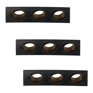 Lightexpert Dimbare LED inbouwspot Triple - 5W - 2700K - 215mm - 3 pack Dimbare LED inbouwspot Triple - 5W - 2700K - 215mm - 3 pack