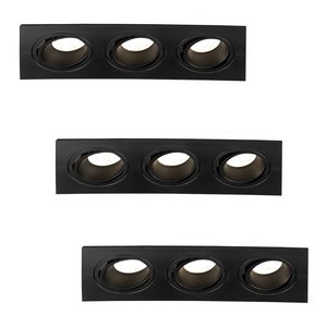 Lightexpert Dimbare LED inbouwspot Triple - 5W - 4000K - 215mm - 3 pack Dimbare LED inbouwspot Triple - 5W - 4000K - 215mm - 3 pack
