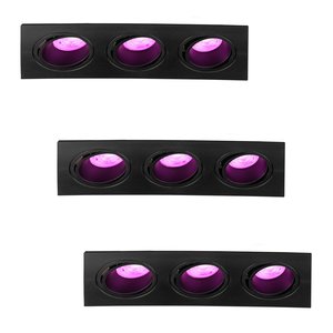 Lightexpert Smart LED inbouwspot Triple - Dimbaar - RGBWW - 215mm - 3 pack Smart LED inbouwspot Triple - Dimbaar - RGBWW - 215mm - 3 pack