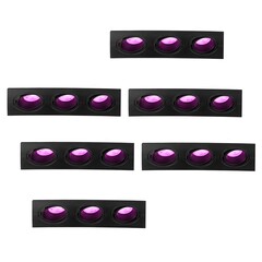 Smart LED inbouwspot Triple - Dimbaar - RGB+CCT - 215mm - 6 pack