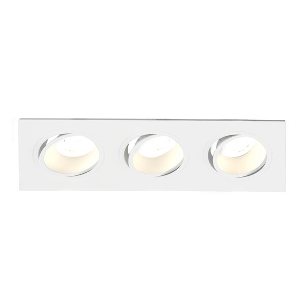 Lightexpert Dimbare LED inbouwspot Triple - Rechthoek - 5W - 2700K - Wit