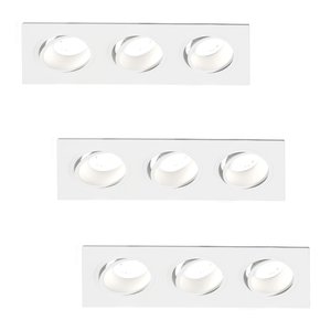 Lightexpert Dimbare LED inbouwspot Triple - 5W - 4000K - 215mm - 3 pack Dimbare LED inbouwspot Triple - 5W - 4000K - 215mm - 3 pack