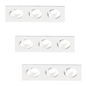 Lightexpert Dimbare LED inbouwspot Triple - 5W - 6500K - 215mm - 3 pack Dimbare LED inbouwspot Triple - 5W - 6500K - 215mm - 3 pack