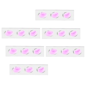 Lightexpert Smart LED inbouwspot Triple - Dimbaar - RGBWW - 215mm - 6 pack Smart LED inbouwspot Triple - Dimbaar - RGBWW - 215mm - 6 pack