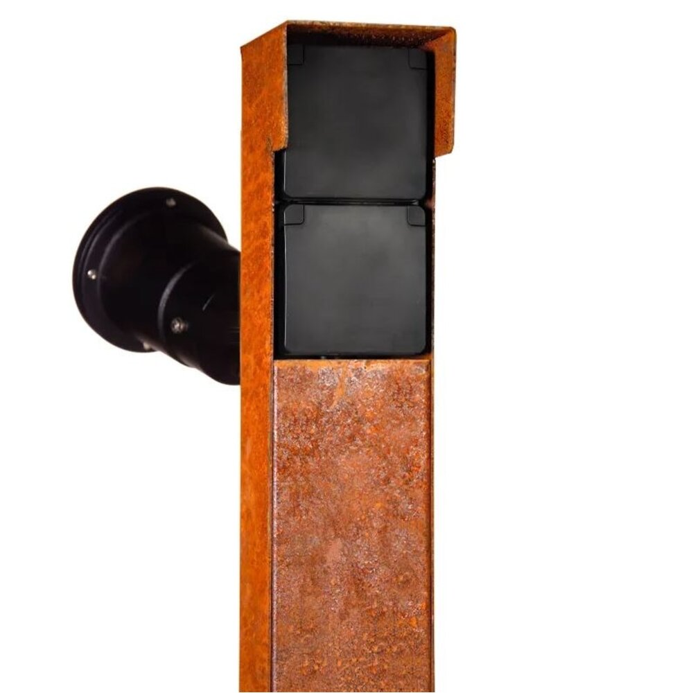 Niko Buitenstopcontact met Niko Schakelmateriaal - 1 Spot - 2 Stopcontacten - 2 Wartels - IP55 - 65cm
