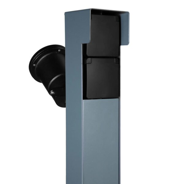 Niko Buitenstopcontact met Niko Schakelmateriaal - 1 Spot - 2 Stopcontacten - 2 Wartels - IP55 - 65cm