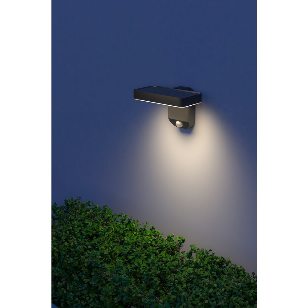 Calex Calex Smart Solar Wandlamp - Bluetooth Mesh - Zwart - RGBWW