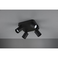 LED Plafondspot Pago 4-lichts - Kantelbaar - GU10 fitting - Zwart Trio Lighting LED Plafondspot Pago 4-lichts - Kantelbaar - GU10 fitting - Zwart
