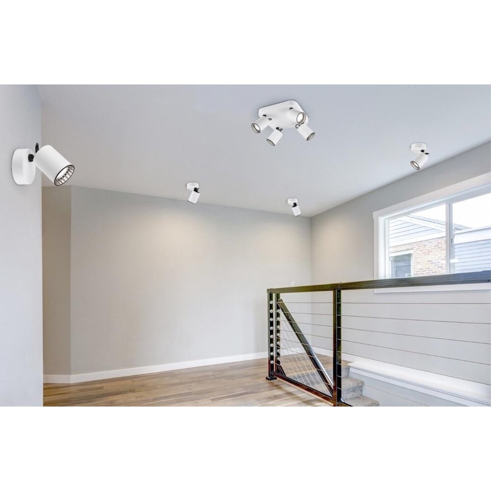 Trio Lighting LED Plafondspot Pago 4-lichts - Kantelbaar - GU10 fitting - Wit