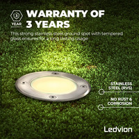 Ledvion 6x LED Grondspot - IP67 - 5W - 2700K - 1 Meter Kabel