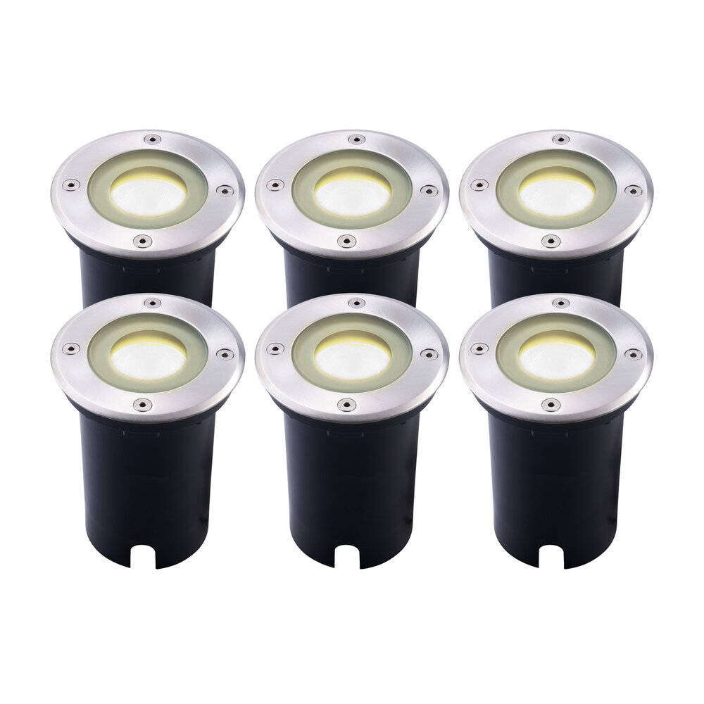 Ledvion 6x LED Grondspot - IP67 - 3W - 4000K - 1 Meter Kabel
