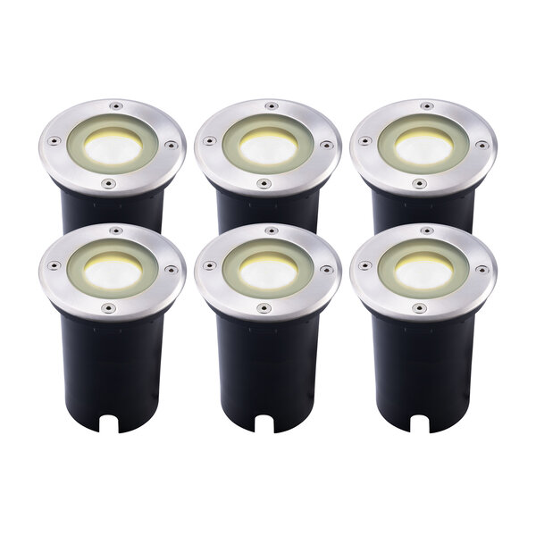Ledvion 6x LED Grondspot - IP67 - 3W - 4000K - 1 Meter Kabel