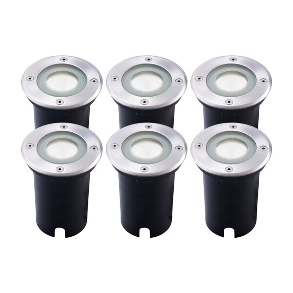 Ledvion 6x LED Grondspot - IP67 - 3W - 6500K - 1 Meter Kabel