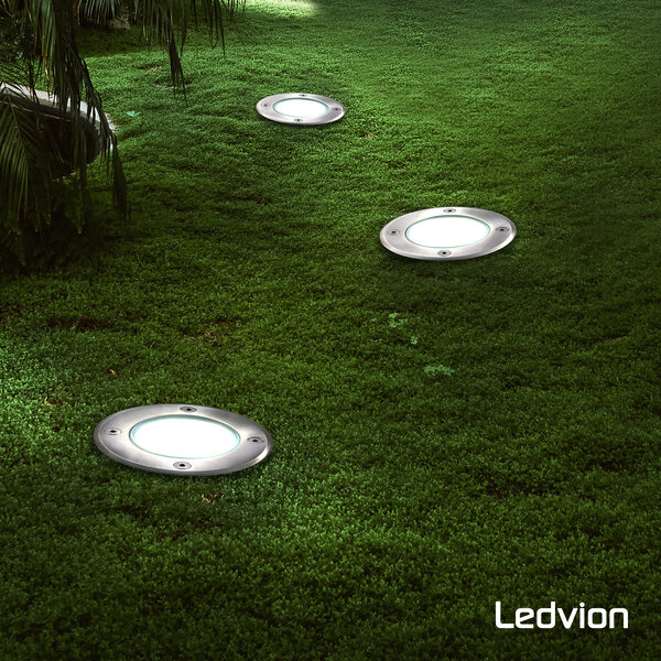 Ledvion 6x LED Grondspot - IP67 - 3W - 6500K - 1 Meter Kabel
