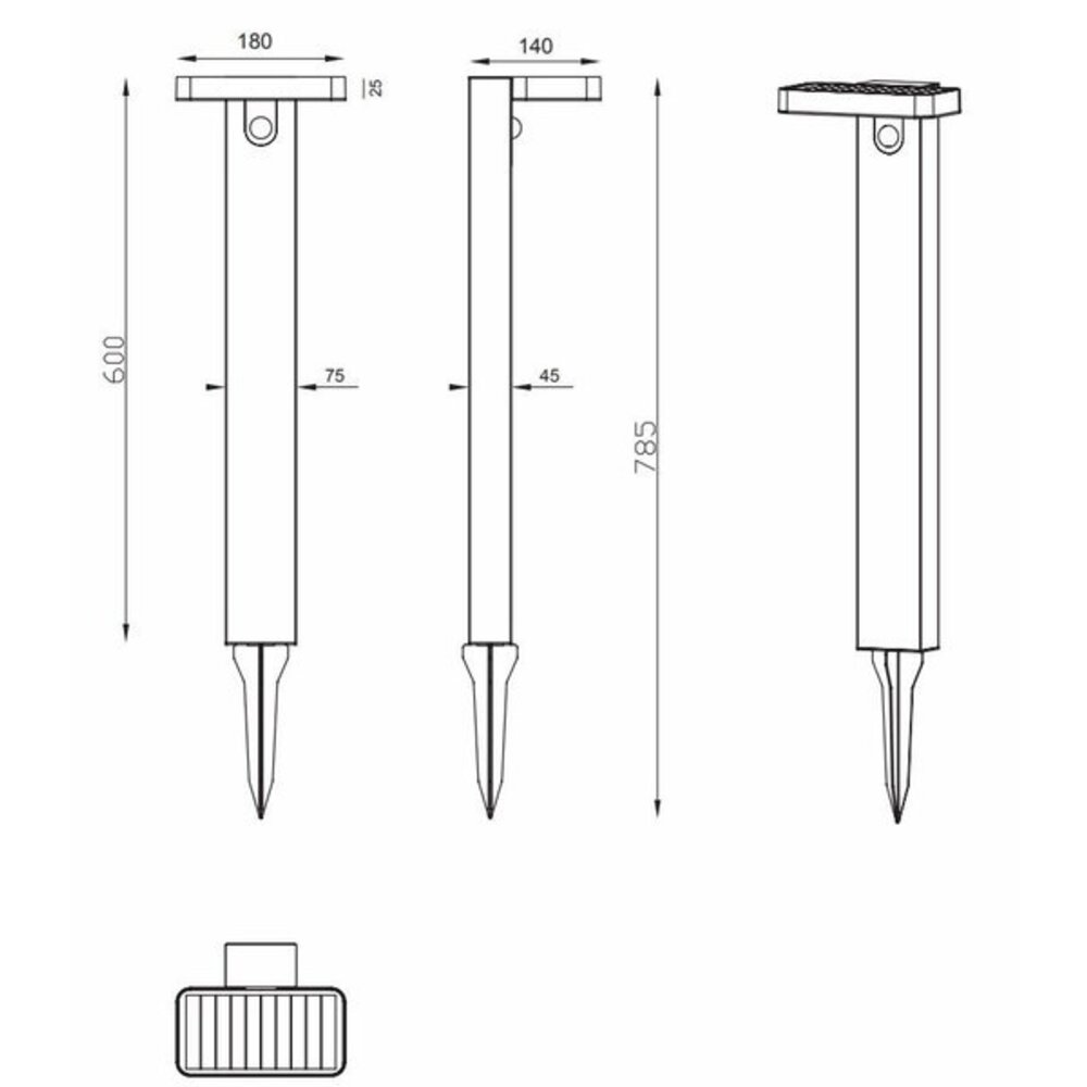 Trio Lighting Solar Staande Buitenlamp met Bewegingssensor - 3000K - 4,5W - IP44 - Esquel - Antraciet