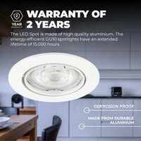 Ledvion Dimbare LED inbouwspot Wit - Amsterdam - 3W - 6500K - ø82mm - 6 pack