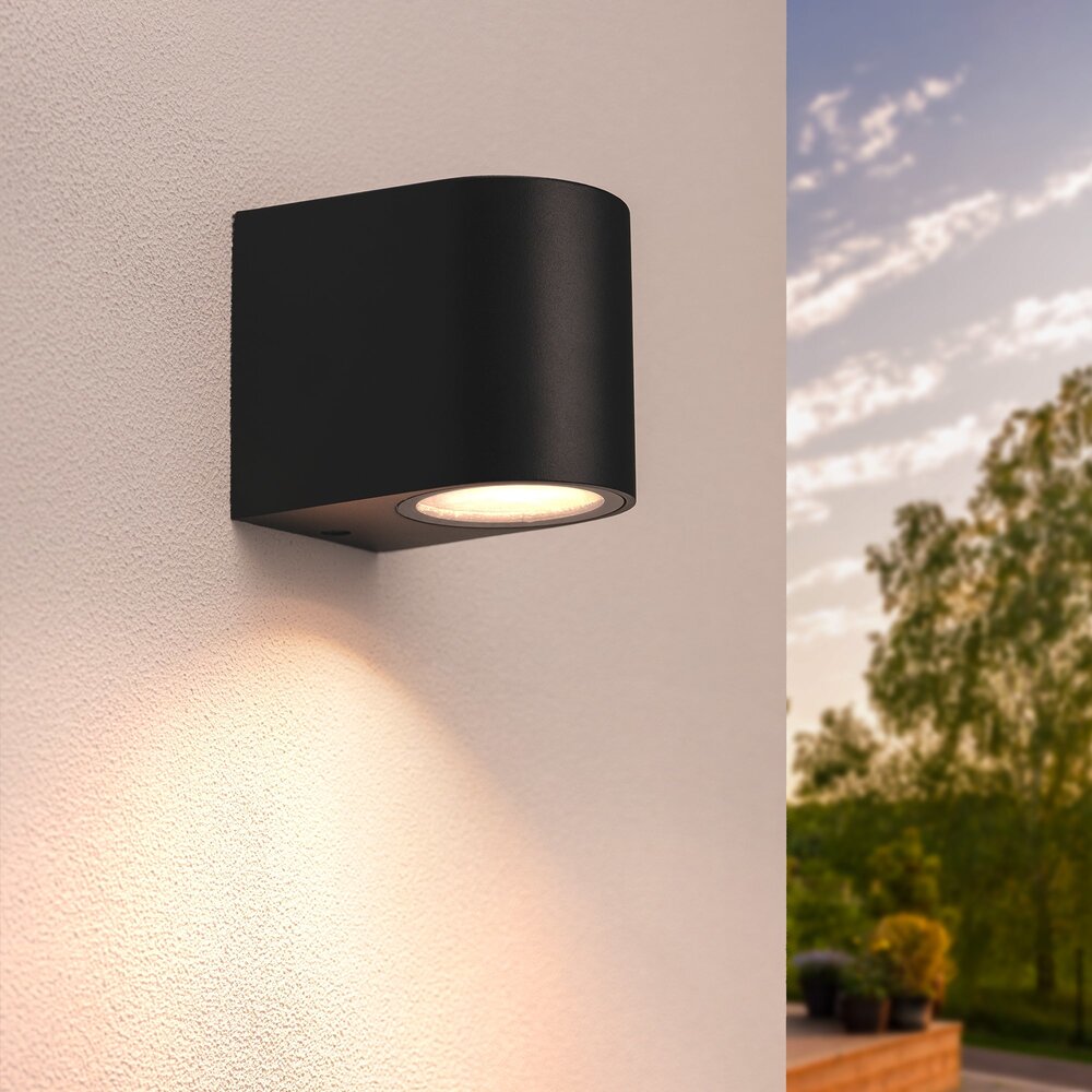 Ledvion Wandlamp Buiten - Sacramento - GU10 Fitting - Zwart