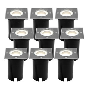 Ledvion 9x LED Grondspot Vierkant - IP67 - 5W - 4000K - 1 Meter Kabel 9x LED Grondspot Vierkant - IP67 - 5W - 4000K - 1 Meter Kabel