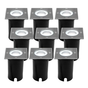 Ledvion 9x LED Grondspot Vierkant - IP67 - 5W - 6500K - 1 Meter Kabel 9x LED Grondspot Vierkant - IP67 - 5W - 6500K - 1 Meter Kabel
