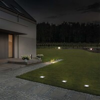 Ledvion 9x LED Grondspot Vierkant - IP67 - 3W - 6500K - 1 Meter Kabel