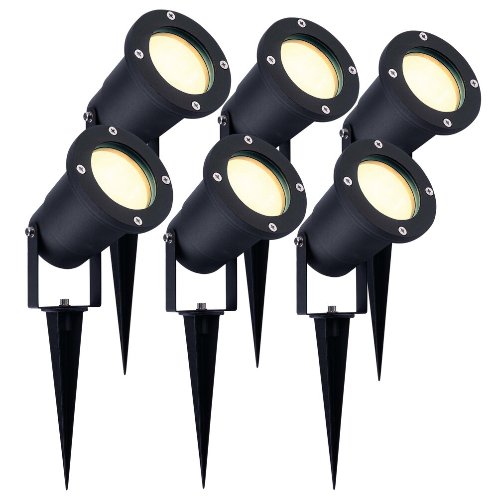 Ledvion 6x LED Prikspot - IP65 - 3W - 2700K - 1 Meter Kabel - Aluminium