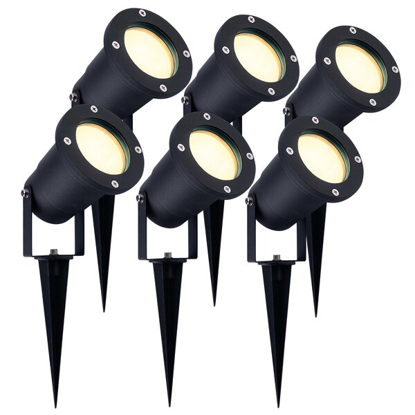 Ledvion 6x LED Prikspot - IP65 - 3W - 2700K - 1 Meter Kabel - Aluminium