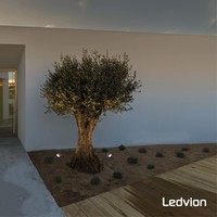 Ledvion 6x LED Prikspot - IP65 - 3W - 2700K - 1 Meter Kabel - Aluminium