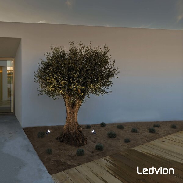 Ledvion LED Prikspot - IP65 - 3W - 4000K - 1 Meter Kabel - Aluminium