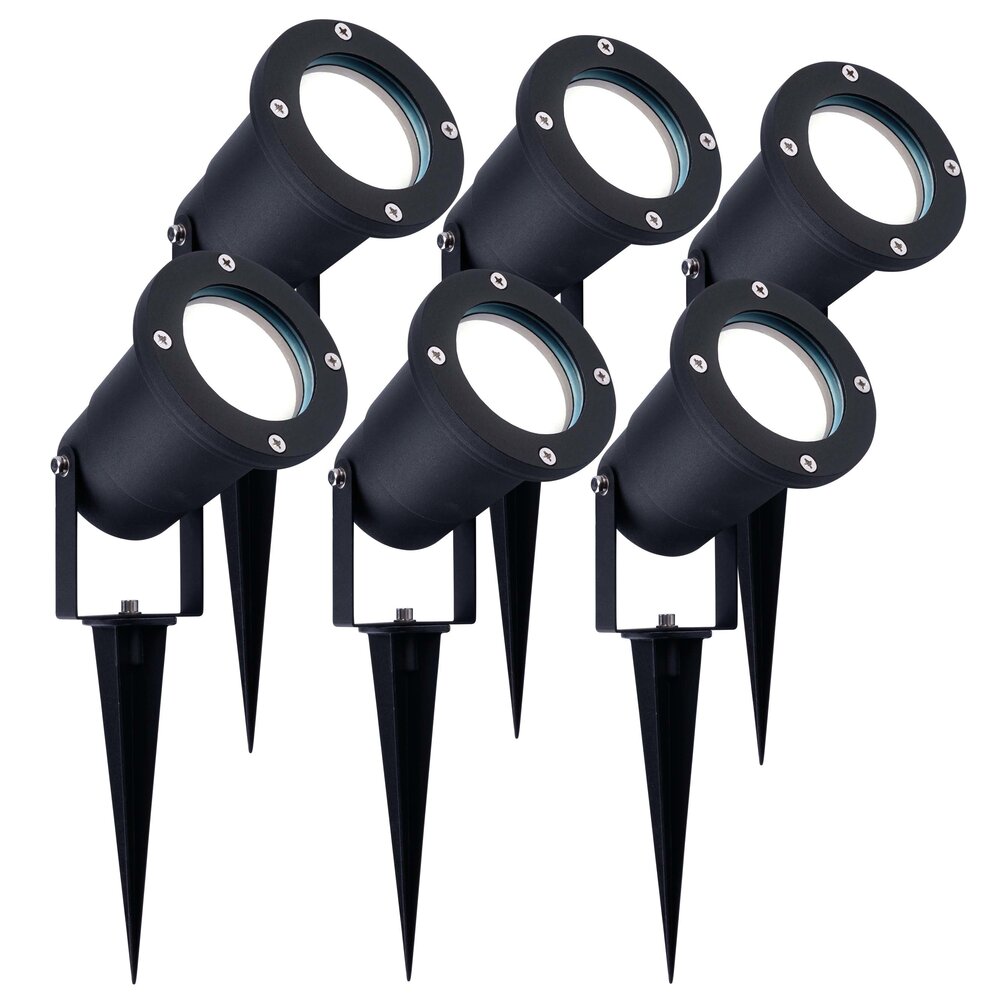 Ledvion 6x LED Prikspot - IP65 - 3W - 6500K - 1 Meter Kabel - Aluminium