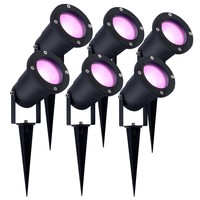 6x Smart LED Prikspot - IP65 - 5W - RGBWW - 1 Meter Kabel - Aluminium Ledvion 6x Smart LED Prikspot - IP65 - 5W - RGBWW - 1 Meter Kabel - Aluminium