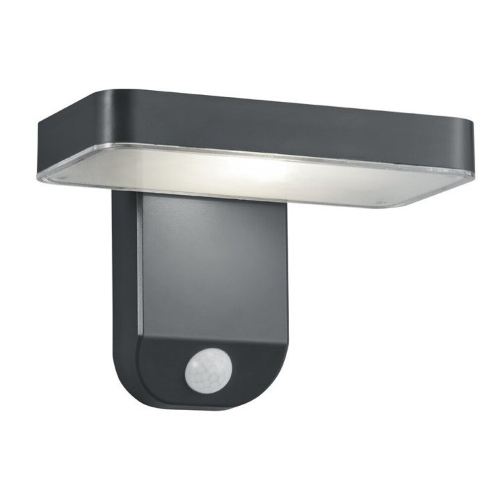 Trio Lighting LED Wandlamp Solar Buiten met Bewegingssensor - 3000K - 4,5W - IP44 - Esquel - Antraciet