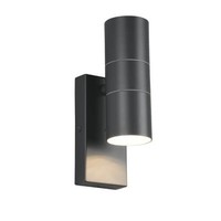 Trio Lighting LED Wandlamp Buiten met Sensor - Tweezijdig - GU10 Fitting - IP44 - Rond - Laredo - Antraciet