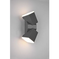 Trio Lighting LED Wandlamp Buiten - 2 Zijdig - 3000K - 7W - IP54 - Cube - Antraciet