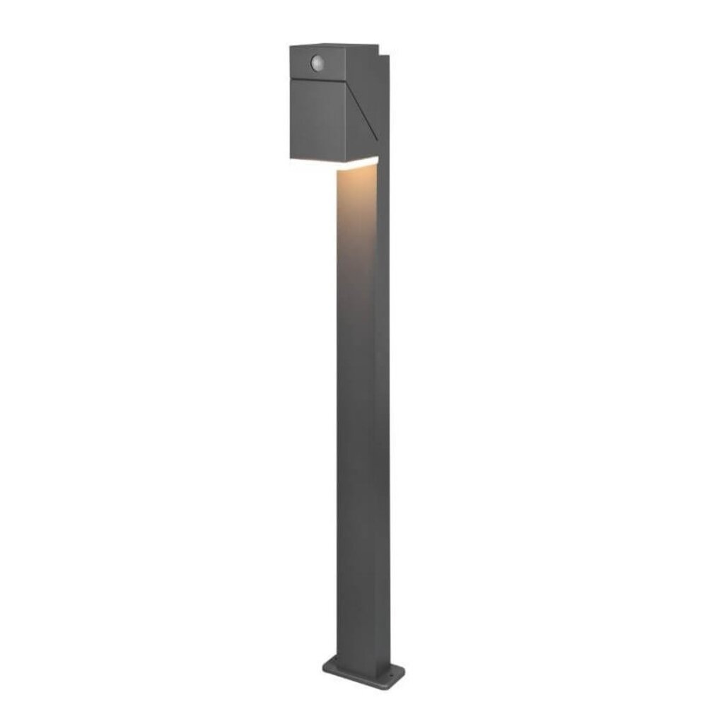 Trio Lighting Staande Buitenlamp met Sensor - 100 cm - 3000K - 7W - IP54 - Antraciet