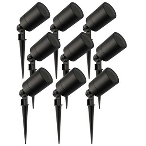 Ledvion 9x LED Prikspot - IP65 - GU10 Fitting - 2 Meter Kabel met Stekker - Zwart 9x LED Prikspot - IP65 - GU10 Fitting - 2 Meter Kabel met Stekker - Zwart