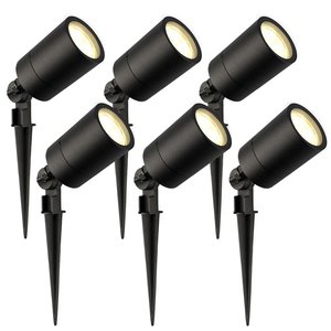 Ledvion 6x LED Prikspot - IP65 - 5W - 2700K - 2 Meter Kabel met Stekker 6x LED Prikspot - IP65 - 5W - 2700K - 2 Meter Kabel met Stekker