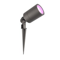 Smart LED Prikspot - IP65 - 5W - RGBWW - 2 Meter Kabel met Stekker - Antraciet Ledvion Smart LED Prikspot - IP65 - 5W - RGBWW - 2 Meter Kabel met Stekker - Antraciet