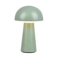 LED Oplaadbare Tafellamp Buiten met USB poort - 21,5 cm - 3000K - 2W - IP44 - Lennon - Groen Trio Lighting LED Oplaadbare Tafellamp Buiten met USB poort - 21,5 cm - 3000K - 2W - IP44 - Lennon - Groen