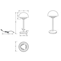 LED Oplaadbare Tafellamp Buiten met USB poort - 3000K - 2W - IP44 - Elliot - Groen Trio Lighting LED Oplaadbare Tafellamp Buiten met USB poort - 3000K - 2W - IP44 - Elliot - Groen