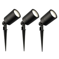 Ledvion 3x LED Prikspot -  IP65 - 3W - 4000K - 1 Meter Kabel - Zwart