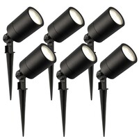 Ledvion 6x LED Prikspot -  IP65 - 3W - 4000K - 1 Meter Kabel - Zwart