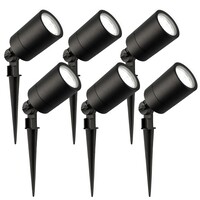 Ledvion 6x LED Prikspot -  IP65 - 3W - 6500K - 1 Meter Kabel - Zwart